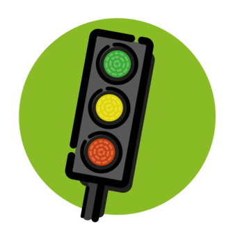 Ampel Icon stilisierte Ampel